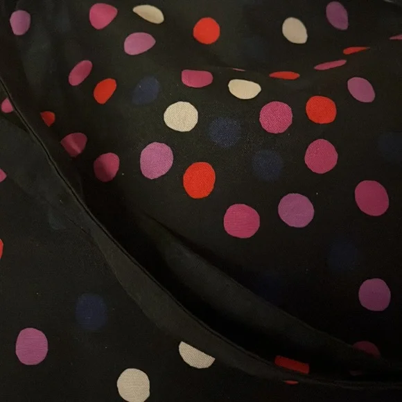 Kate Spade large tote black w/a multitude of colors such as white, purple, red - Picture 4 of 8